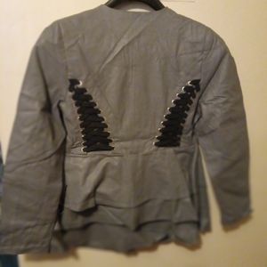Venus Dark Grey Faux Leather Jacket